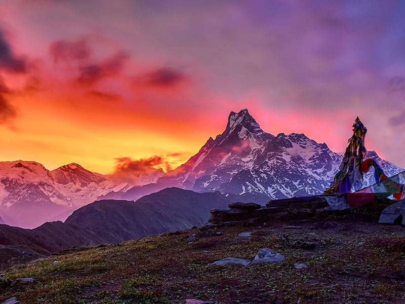 Kathmandu Nepal Sunset in Kathmandu