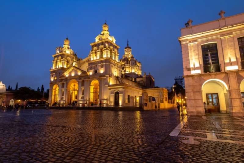 Cordoba Cathedral at night - Cordoba, Argentina