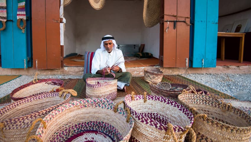 Handicrafts worker of the Gulf Heritage Heritage Village, Qatar Doha