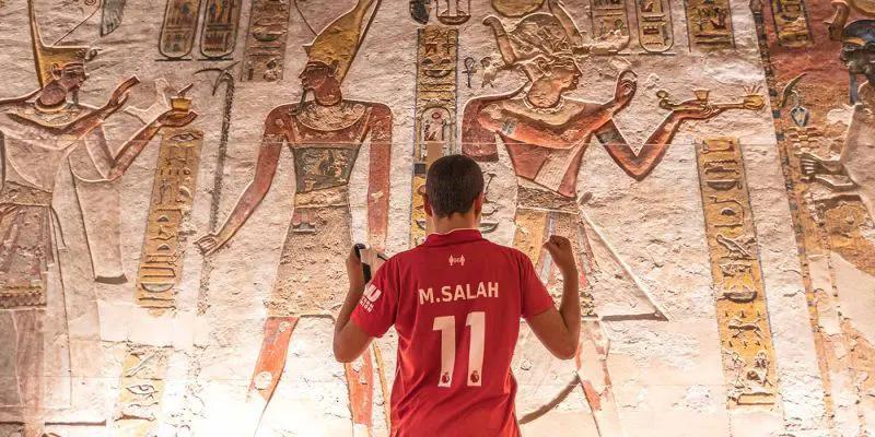 Tourist at the Valley of the Kings